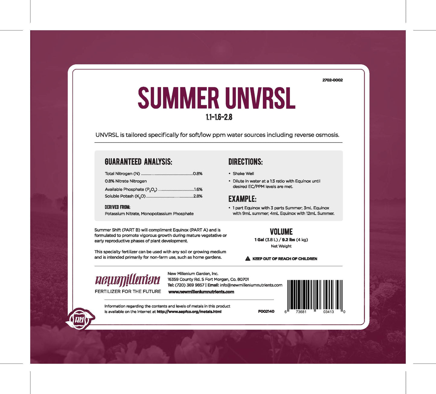 SUMMER SHIFT RO UNVRSL